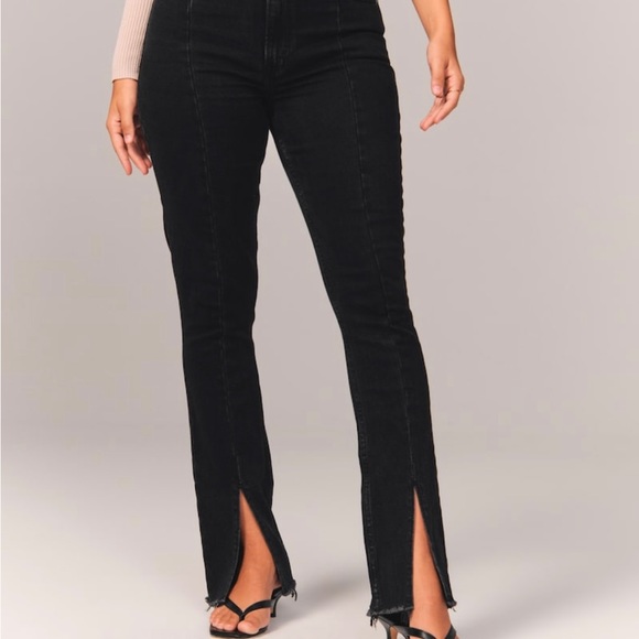 SOLD- Abercrombie & Fitch High Waisted Skinny Slit Jeans - Picture 2 of 5